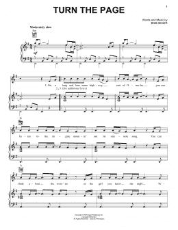 page one of Turn The Page (Piano, Vocal & Guitar Chords (Right-Hand Melody))