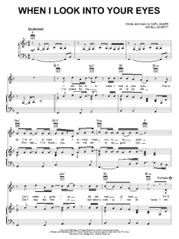 page one of When I Look Into Your Eyes (Piano, Vocal & Guitar Chords (Right-Hand Melody))