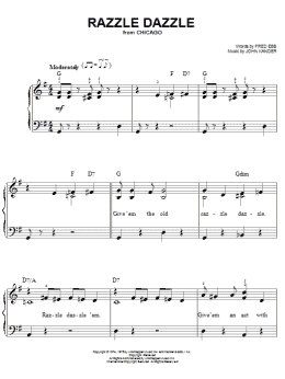 page one of Razzle Dazzle (Easy Piano)