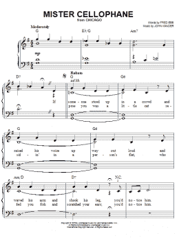 page one of Mister Cellophane (Easy Piano)