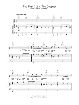 page one of The First Cut Is The Deepest (Piano, Vocal & Guitar Chords)