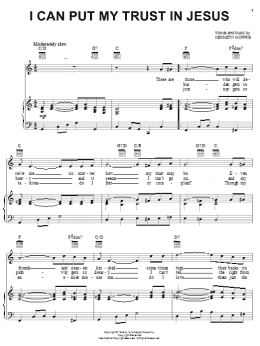 page one of I Can Put My Trust In Jesus (Piano, Vocal & Guitar Chords (Right-Hand Melody))
