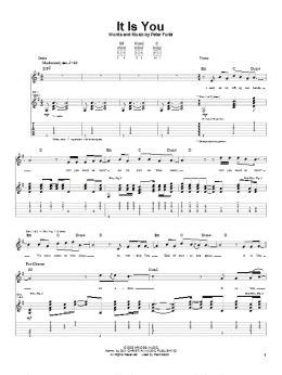 page one of It Is You (Guitar Tab)
