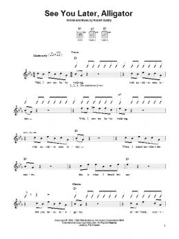 page one of See You Later, Alligator (Easy Guitar)