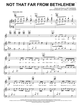 page one of Not That Far From Bethlehem (Piano, Vocal & Guitar Chords (Right-Hand Melody))