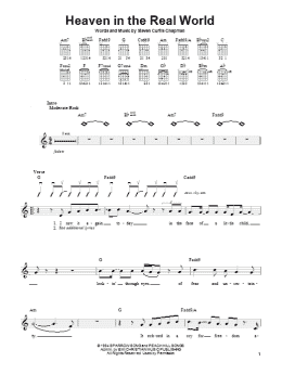 page one of Heaven In The Real World (Easy Guitar)