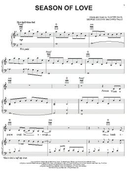 page one of Season Of Love (Piano, Vocal & Guitar Chords (Right-Hand Melody))