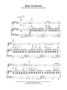 page one of Blue Christmas (Piano, Vocal & Guitar Chords)