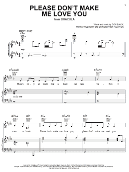 page one of Please Don't Make Me Love You (Piano, Vocal & Guitar Chords (Right-Hand Melody))