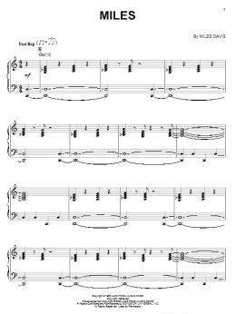 page one of Miles (Piano Solo)