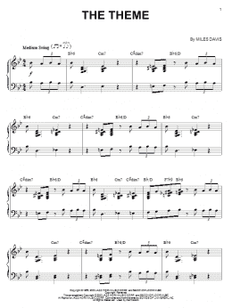 page one of The Theme (Piano Solo)