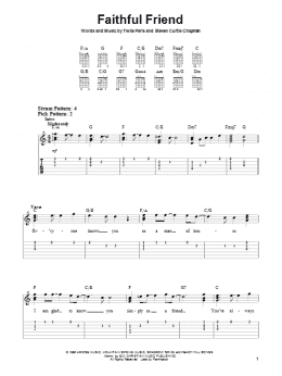 page one of Faithful Friend (Easy Guitar)