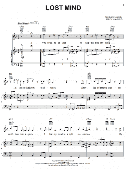 page one of Lost Mind (Piano, Vocal & Guitar Chords (Right-Hand Melody))