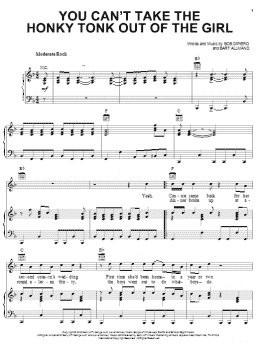 page one of You Can't Take The Honky Tonk Out Of The Girl (Piano, Vocal & Guitar Chords (Right-Hand Melody))