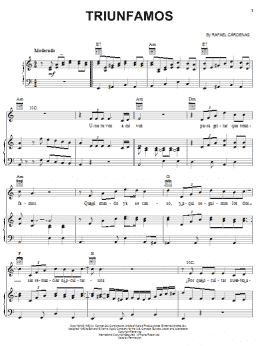 page one of Triunfamos (Piano, Vocal & Guitar Chords (Right-Hand Melody))
