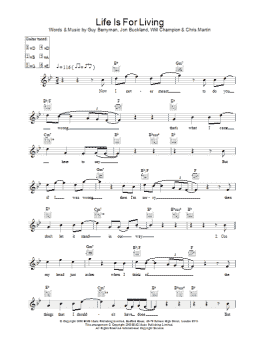 page one of Life Is For Living (Lead Sheet / Fake Book)