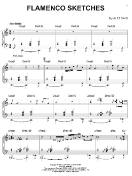 page one of Flamenco Sketches (Piano Solo)