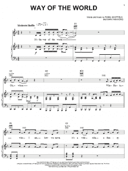 page one of Way Of The World (Piano, Vocal & Guitar Chords (Right-Hand Melody))