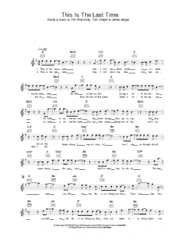 page one of This Is The Last Time (Lead Sheet / Fake Book)