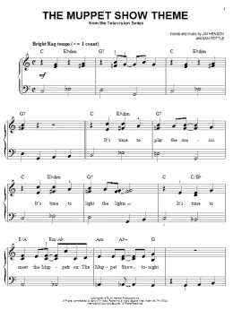 page one of The Muppet Show Theme (Easy Piano)