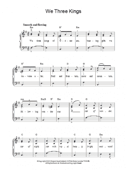 page one of We Three Kings Of Orient Are (Piano Solo)