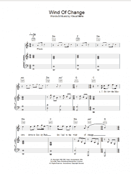 page one of Wind Of Change (Piano, Vocal & Guitar Chords)
