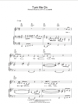 page one of Turn Me On (Piano, Vocal & Guitar Chords)
