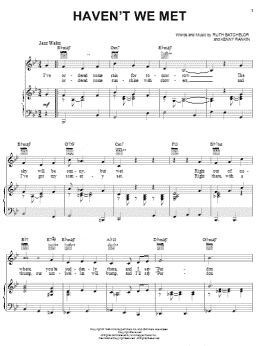 page one of Haven't We Met (Piano, Vocal & Guitar Chords (Right-Hand Melody))