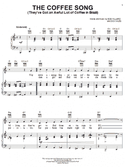 page one of The Coffee Song (They've Got An Awful Lot Of Coffee In Brazil) (Piano, Vocal & Guitar Chords (Right-Hand Melody))