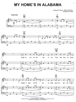 page one of My Home's In Alabama (Piano, Vocal & Guitar Chords (Right-Hand Melody))