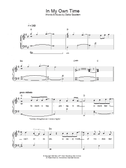 page one of In My Own Time (Piano Solo)