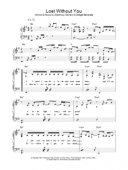 page one of Lost Without You (Piano Solo)