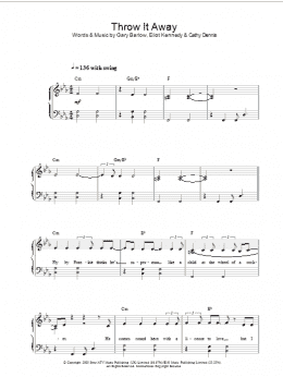 page one of Throw It Away (Piano Solo)