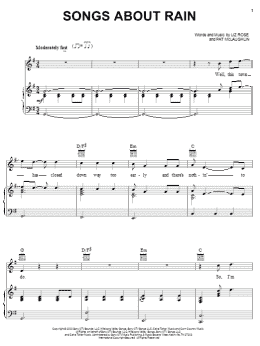 page one of Songs About Rain (Piano, Vocal & Guitar Chords (Right-Hand Melody))