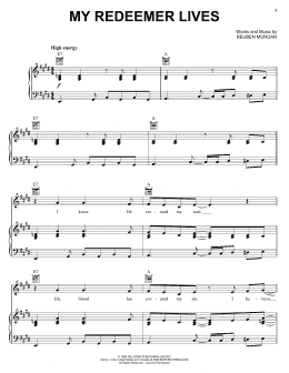 page one of My Redeemer Lives (Piano, Vocal & Guitar Chords (Right-Hand Melody))