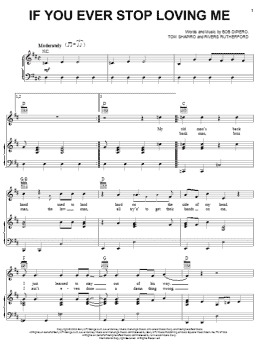 page one of If You Ever Stop Loving Me (Piano, Vocal & Guitar Chords (Right-Hand Melody))