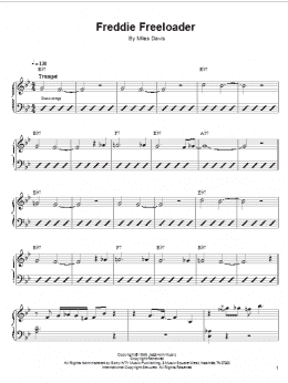 page one of Freddie Freeloader (Piano Solo)