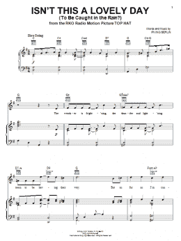 page one of Isn't This A Lovely Day (To Be Caught In The Rain?) (Piano, Vocal & Guitar Chords (Right-Hand Melody))