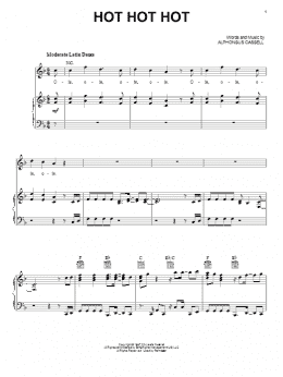 page one of Hot Hot Hot (Piano, Vocal & Guitar Chords (Right-Hand Melody))