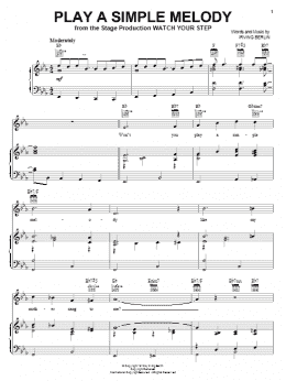page one of Play A Simple Melody (Piano, Vocal & Guitar Chords (Right-Hand Melody))