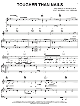 page one of Tougher Than Nails (Piano, Vocal & Guitar Chords (Right-Hand Melody))