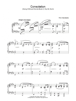 page one of Consolation (Piano Solo)