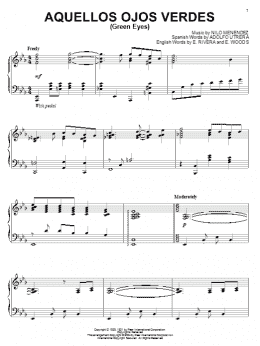 page one of Aquellos Ojos Verdes (Green Eyes) (Piano Solo)