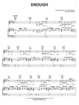 page one of Enough (Piano, Vocal & Guitar Chords (Right-Hand Melody))