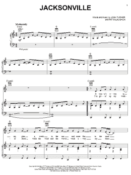 page one of Jacksonville (Piano, Vocal & Guitar Chords (Right-Hand Melody))