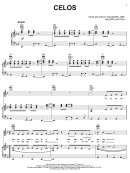 page one of Celos (Piano, Vocal & Guitar Chords (Right-Hand Melody))