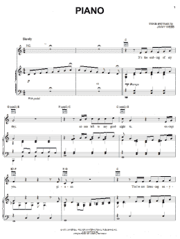 page one of Piano (Piano, Vocal & Guitar Chords (Right-Hand Melody))