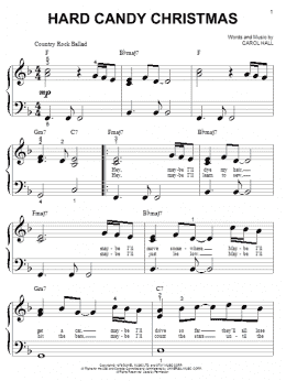 page one of Hard Candy Christmas (Big Note Piano)