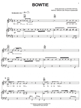 page one of Bowtie (Piano, Vocal & Guitar Chords (Right-Hand Melody))