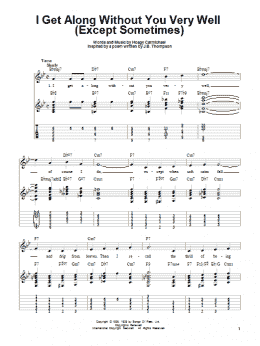 page one of I Get Along Without You Very Well (Except Sometimes) (Easy Guitar Tab)